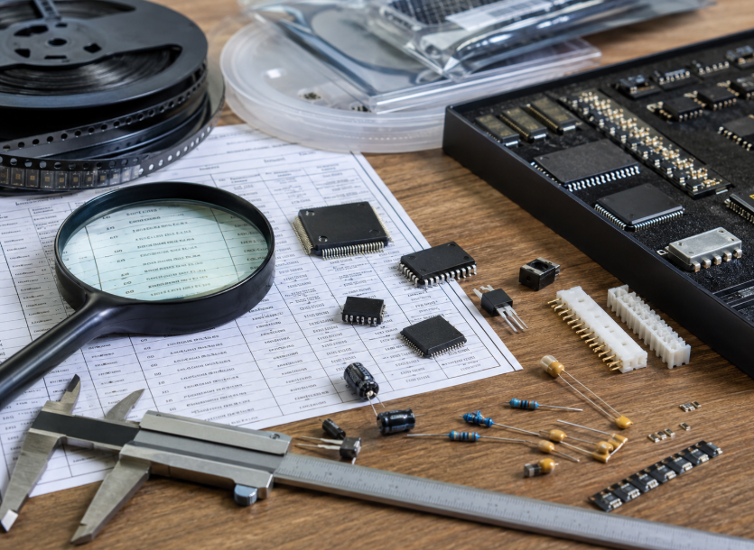 How to Choose a Reliable IC Distributor for Your BOM 2 A Variety Of Electronic Components Including Resistors And Capacitors Arranged Neatly On A Wooden Table