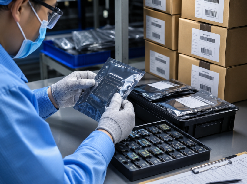What Is an Electronic Component Distributor? 2 A Worker In A Blue Shirt And Mask Focused On A Computer Screen Engaged In A Task