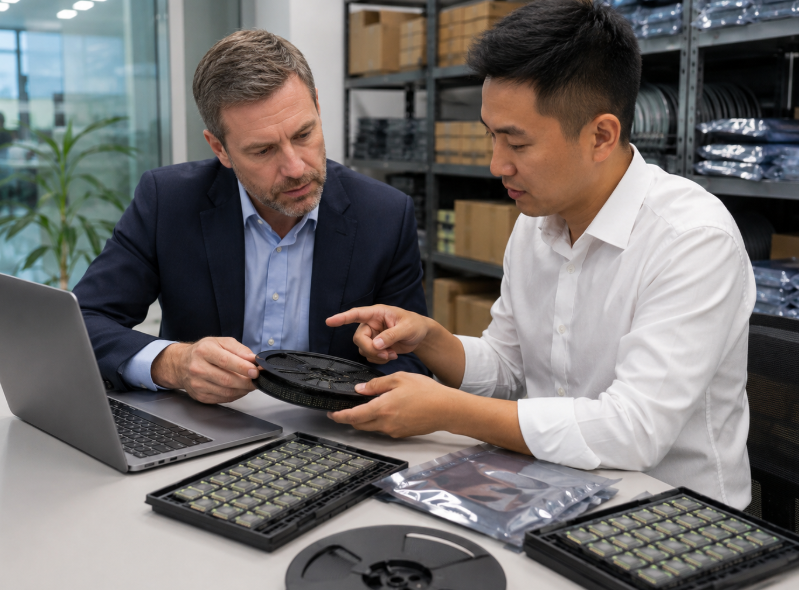 How to Source IC Chips from China with Lower Risk 3 Buyer Checking IC Chips With A Supplier