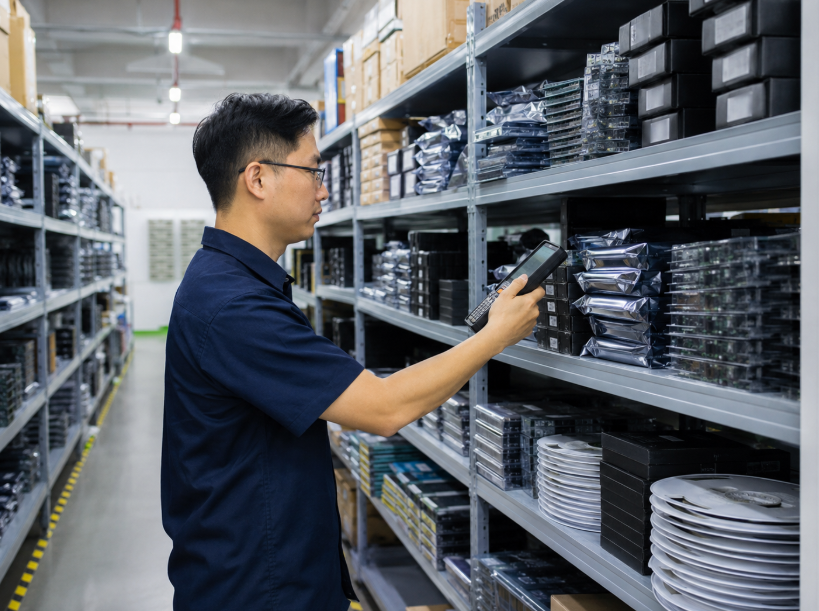 How to Choose an Electronic Components Distributor for Long-Term Cooperation 3 Electronic Components Warehouse Inventory Check