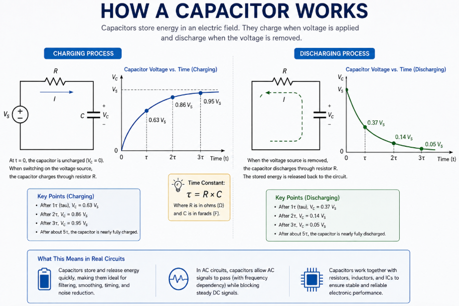 What Is a Capacitor? Types, Functions, and How It Works 1 HOW A CAPACITOR WORKS