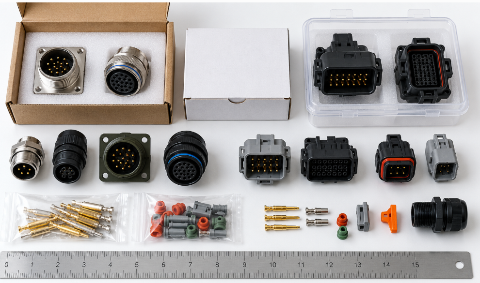 Top 15 Electronic Component Distributors in the USA 3 Circular And Rectangular Connectors Laid Out For Comparison
