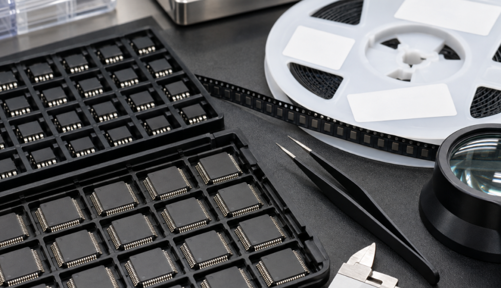 Top 15 Semiconductor Distributors in China 1 IC Trays And Component Reels At An Incoming Inspection Station 1