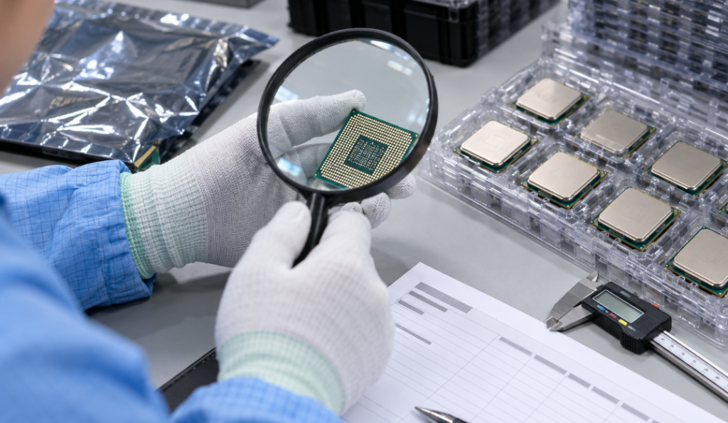 Processor Package Under Receiving Inspection