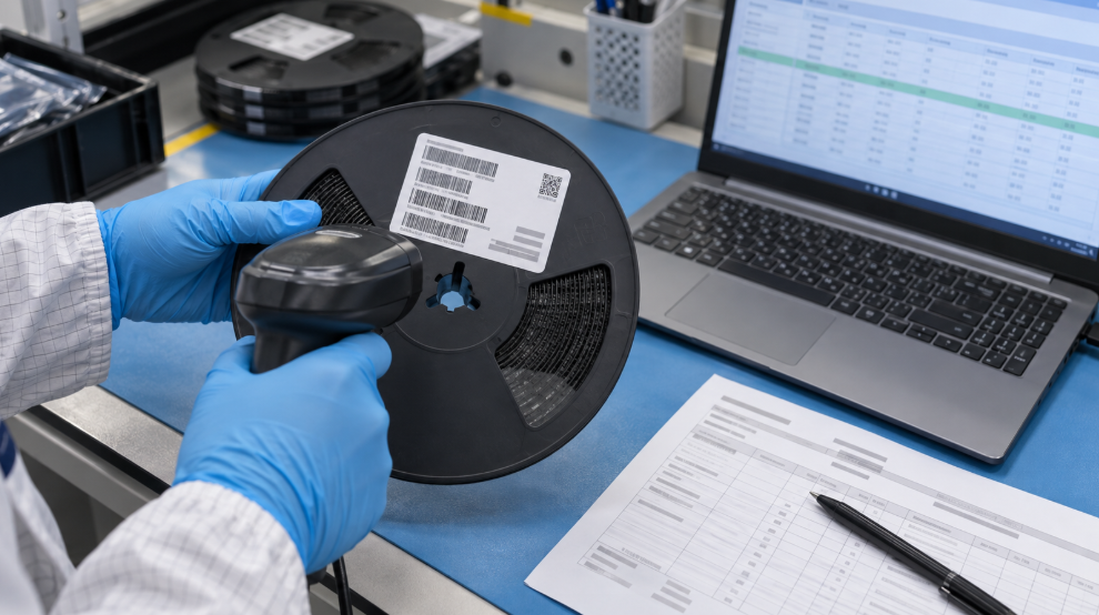 Scanning An IC Reel Label For Verification