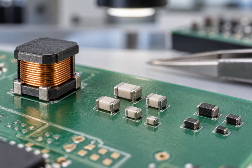 Los 10 tipos principales de inductores utilizados en circuitos electrónicos 2 Inductores de bobina, multicapa y de película delgada montados en una placa de circuito impreso