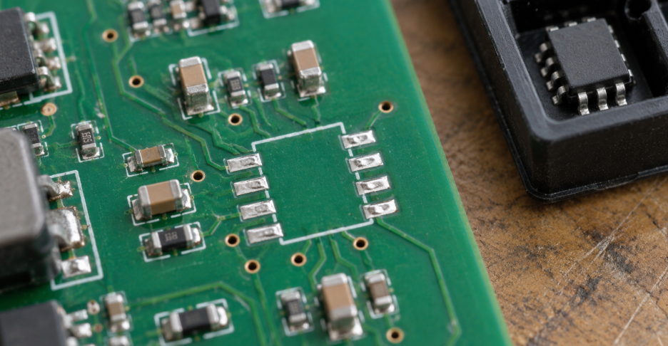 How to Find a Replacement for a Discontinued Memory IC 2 Empty Memory IC Footprint On A Green Circuit Board