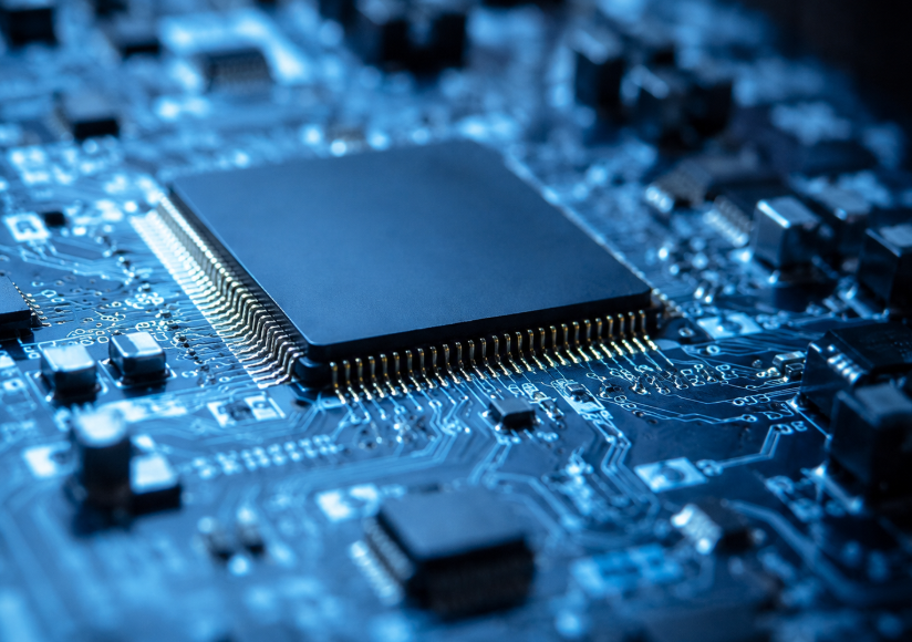 Close Up Of A Computer Chip Mounted On A Motherboard Showcasing Intricate Circuitry And Connections