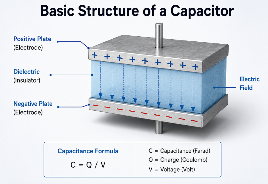 Basic Structure Of A Capacitor