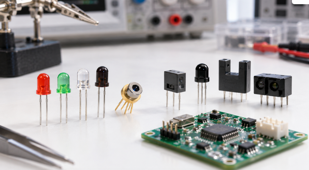 Componenti optoelettronici su un circuito stampato